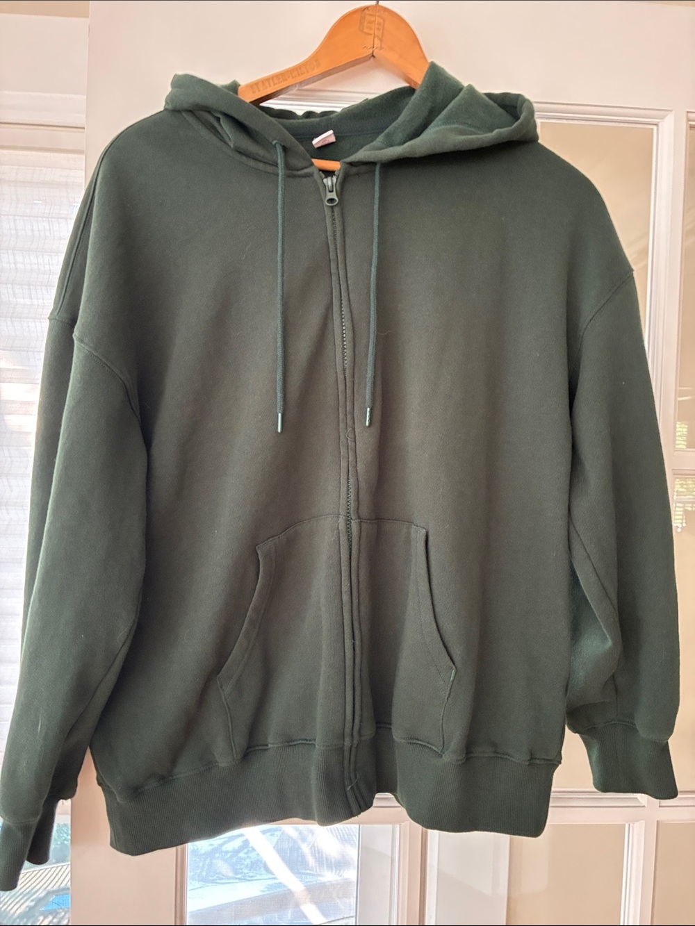 Old Navy Dark Green Full-Zip Hoodie Sweatshirt